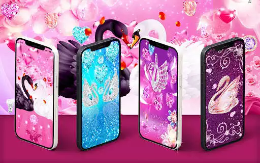 Play Diamond swan live wallpaper