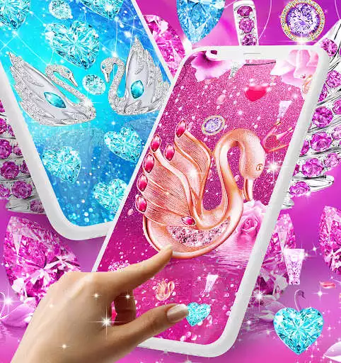 Play Diamond swan live wallpaper