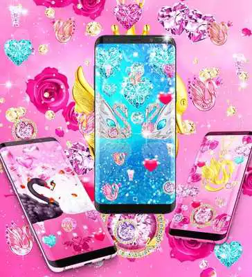 Play Diamond swan live wallpaper