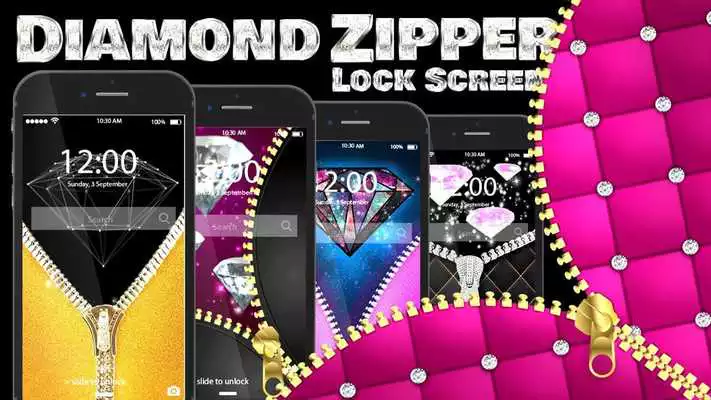 Play Diamond Zipper Lock Screen - Diamond Lock