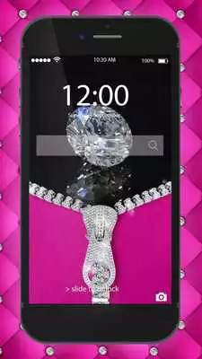 Play Diamond Zipper Lock Screen - Diamond Lock