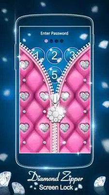 Play Diamond Zipper Screen Lock