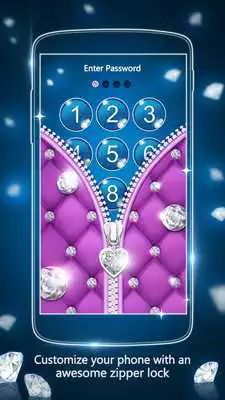 Play Diamond Zipper Screen Lock