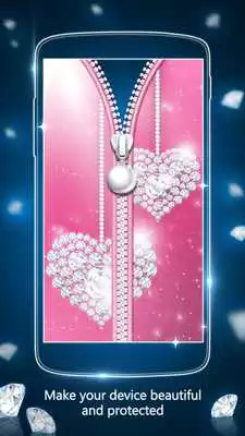 Play Diamond Zipper Screen Lock