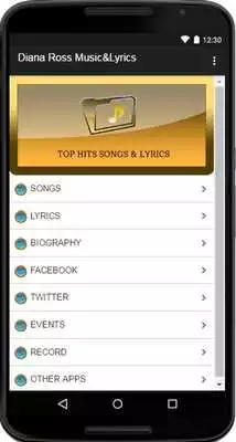 Play Diana Ross MusicLyrics