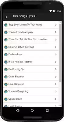 Play Diana Ross MusicLyrics
