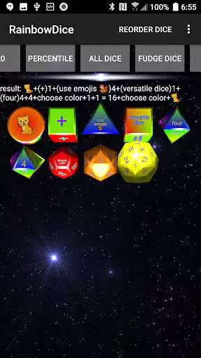 Play Dice Roller 3D: Rainbow Dice as an online game Dice Roller 3D: Rainbow Dice with UptoPlay