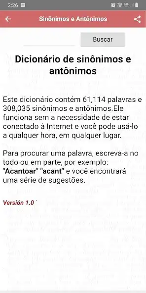 Play Dicionário Sinônimos e Antônimos em Português  and enjoy Dicionário Sinônimos e Antônimos em Português with UptoPlay