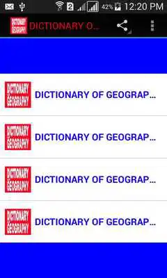 Play Dictionary of geography
