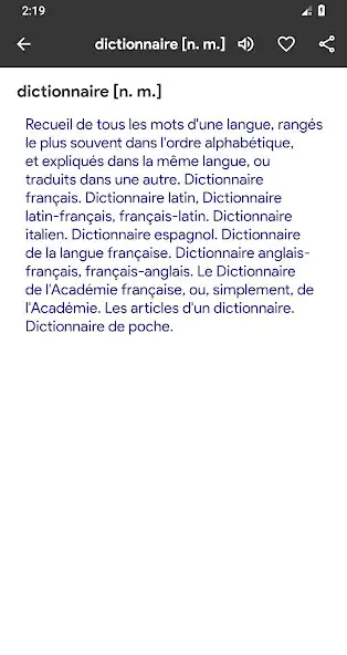 Play Dictionnaire Français Français as an online game Dictionnaire Français Français with UptoPlay