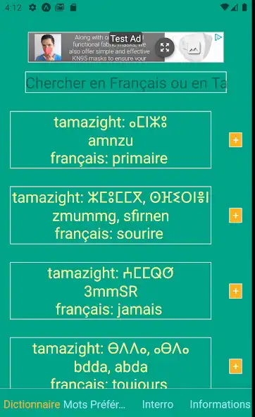Play Dictionnaire Tamazight  and enjoy Dictionnaire Tamazight with UptoPlay