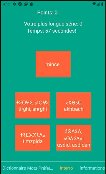 Play Dictionnaire Tamazight as an online game Dictionnaire Tamazight with UptoPlay