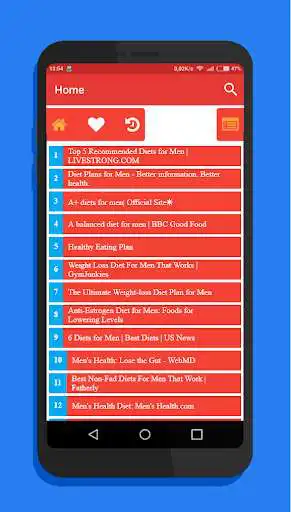 Play Diet For Men - Recipes & Tips as an online game Diet For Men - Recipes & Tips with UptoPlay