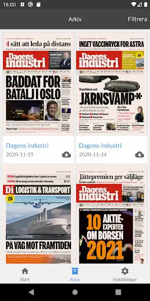 Play Di e-tidning - Dagens industri as an online game Di e-tidning - Dagens industri with UptoPlay