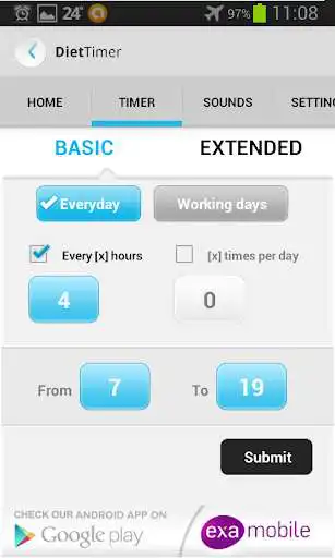 Play Diet Timer Fast Way XXL ->Slim as an online game Diet Timer Fast Way XXL ->Slim with UptoPlay