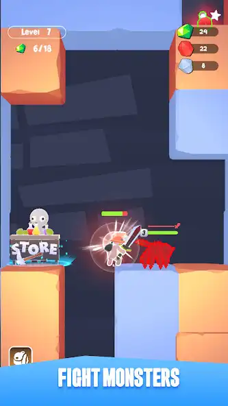Play Dig  Fight 3D as an online game Dig  Fight 3D with UptoPlay
