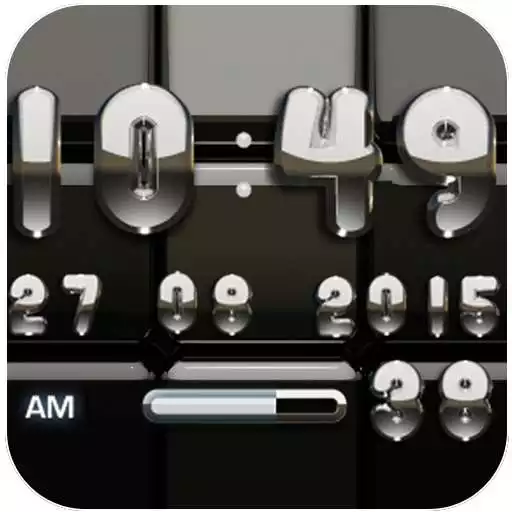 Play Digi Clock Black Silver widget APK