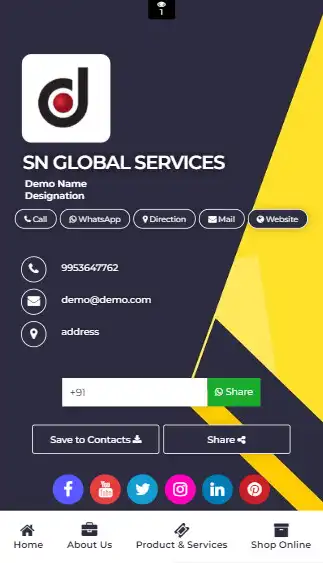 Play Digital Business visiting Card  and enjoy Digital Business visiting Card with UptoPlay