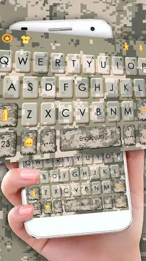 Play Digital Camouflage Keyboard Theme  and enjoy Digital Camouflage Keyboard Theme with UptoPlay