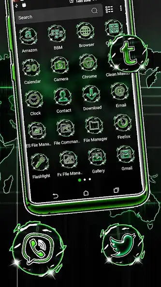 Play Digital Map Theme Launcher as an online game Digital Map Theme Launcher with UptoPlay