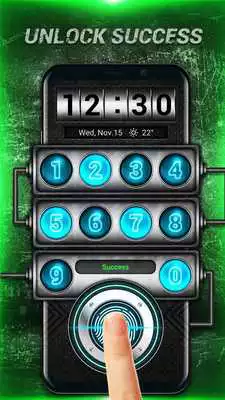Play Digital number style lock screen