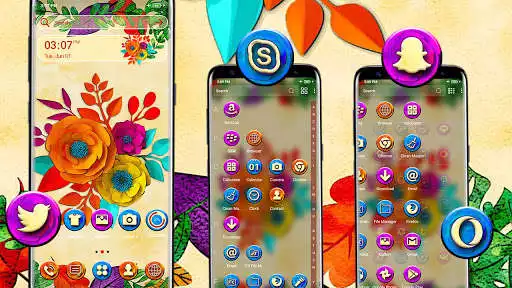 Play Digital Paper Flower Theme as an online game Digital Paper Flower Theme with UptoPlay