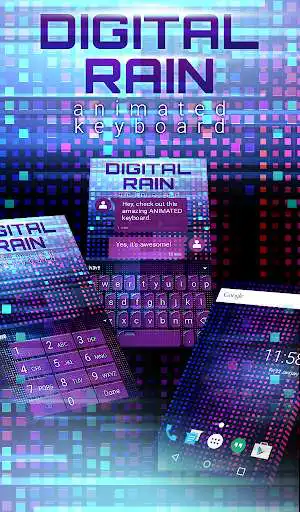 Play Digital Rain Animated Keyboard  and enjoy Digital Rain Animated Keyboard with UptoPlay
