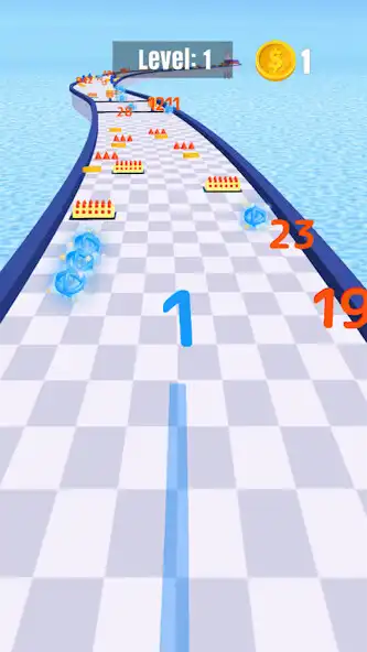 Play Digits Run 3D: Number Run as an online game Digits Run 3D: Number Run with UptoPlay