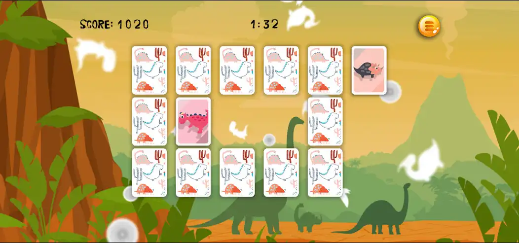 Play Dino Cards - Memory Game as an online game Dino Cards - Memory Game with UptoPlay