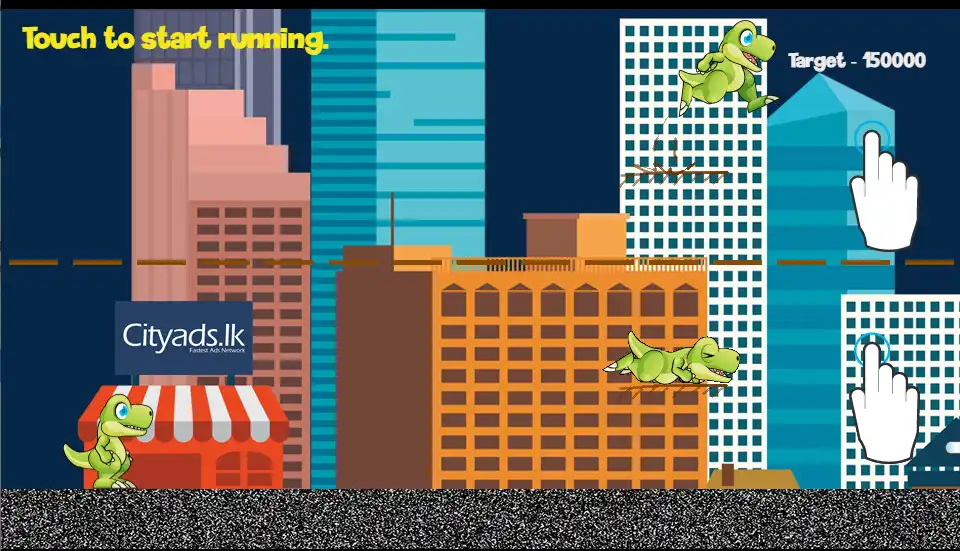 Play Dino City Run as an online game Dino City Run with UptoPlay