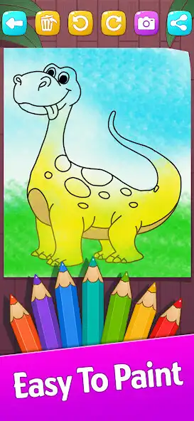 Play Dino Coloring  Drawing Book as an online game Dino Coloring  Drawing Book with UptoPlay