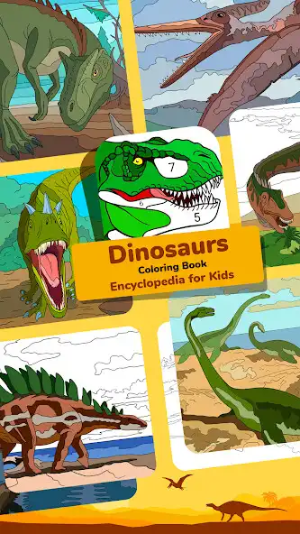 Play Dino Coloring Encyclopedia  and enjoy Dino Coloring Encyclopedia with UptoPlay