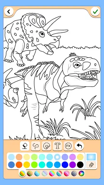 Play Dino Coloring Game as an online game Dino Coloring Game with UptoPlay