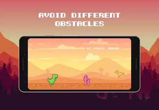 Play Dino - desert runner as an online game Dino - desert runner with UptoPlay