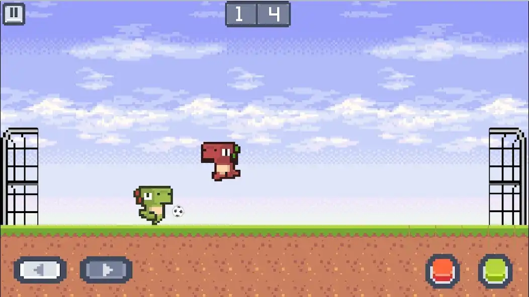 Play Dino Football - Pixel ball as an online game Dino Football - Pixel ball with UptoPlay