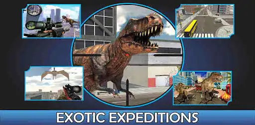 Play Dino Hunt 2021: New Dino Hunt City Map as an online game Dino Hunt 2021: New Dino Hunt City Map with UptoPlay