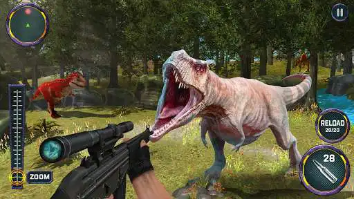 Play Dino Hunter 3D Hunting Games as an online game Dino Hunter 3D Hunting Games with UptoPlay