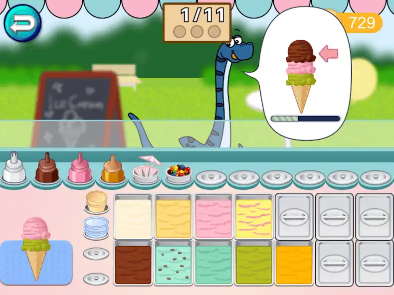 Play Dino Ice Cream - Cooking games as an online game Dino Ice Cream - Cooking games with UptoPlay