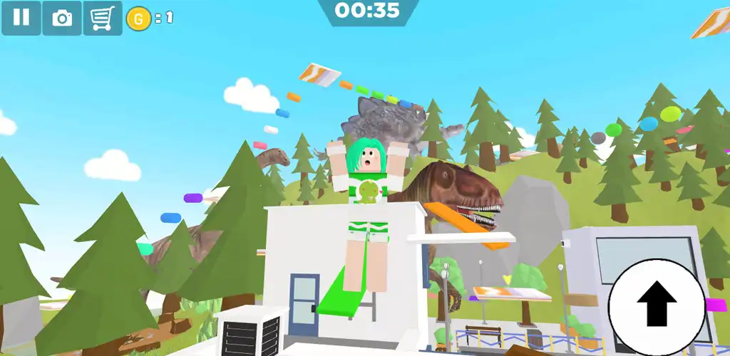 Play Dino Land Parkour Park as an online game Dino Land Parkour Park with UptoPlay