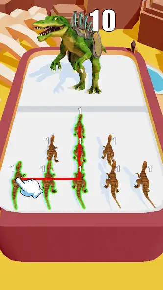 Play Dino Merge：Epic Monster Battle as an online game Dino Merge：Epic Monster Battle with UptoPlay