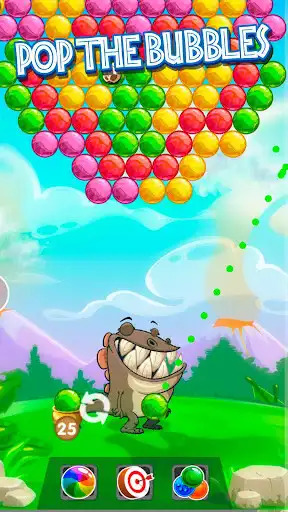 Play Dino Pop Bubble Shooter Arcade as an online game Dino Pop Bubble Shooter Arcade with UptoPlay