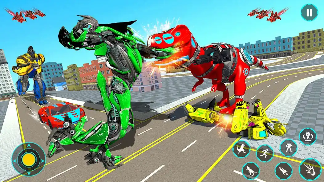 Play Dino Robot Car Transform War  and enjoy Dino Robot Car Transform War with UptoPlay