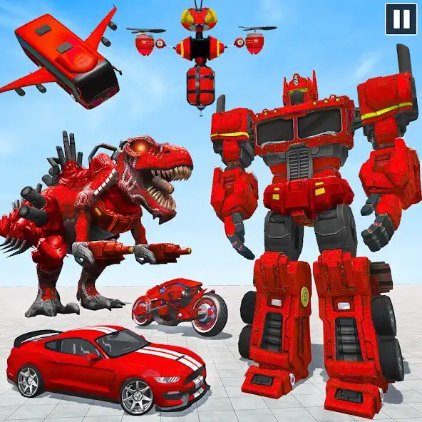 Play Dino Robot- Flying Bus Robot  and enjoy Dino Robot- Flying Bus Robot with UptoPlay