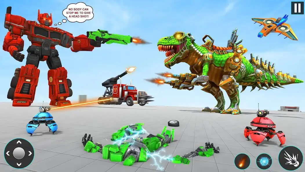 Play Dino Robot- Flying Bus Robot as an online game Dino Robot- Flying Bus Robot with UptoPlay