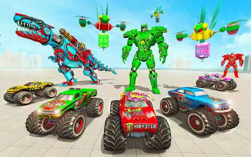 Play Dino Robot Game - Car Games as an online game Dino Robot Game - Car Games with UptoPlay