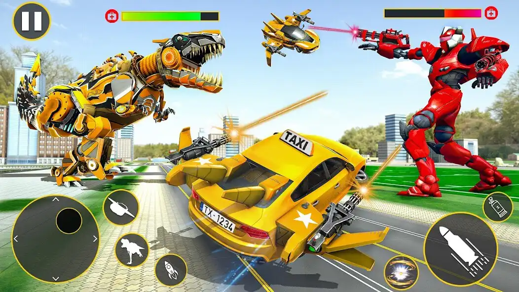 Play Dino Robot Rampage: Transform as an online game Dino Robot Rampage: Transform with UptoPlay