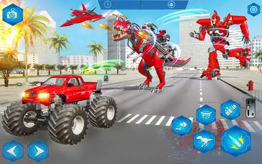 Play Dino Robot Transform Car Game as an online game Dino Robot Transform Car Game with UptoPlay