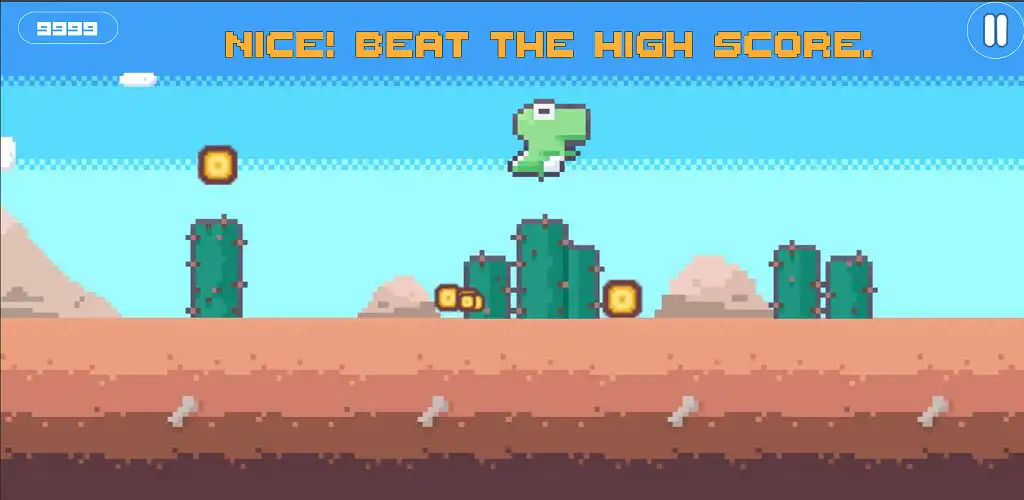Play Dino Run 2D: Mega T-Rex Escape as an online game Dino Run 2D: Mega T-Rex Escape with UptoPlay