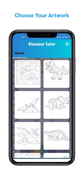 Play Dinosaur Color by Number as an online game Dinosaur Color by Number with UptoPlay