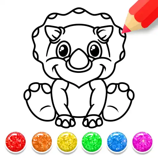 Play Dinosaur Glitter Coloring Page APK